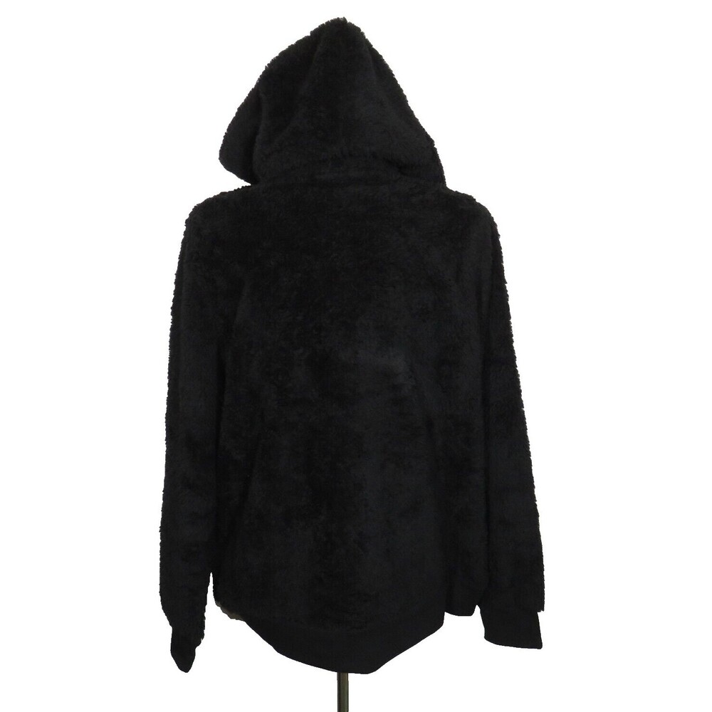 Torrid Black Zip Up Fuzzy Cat Face Hoodie Plus Size 2X - Picture 6 of 8